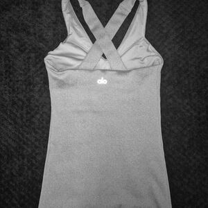 ALO Yoga Heather Gray Activewear Top